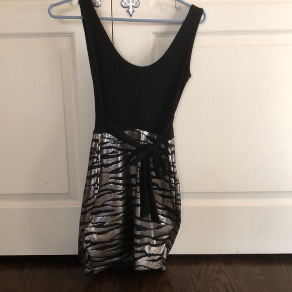 Jane Norman Black & Silver Animal Print Dress - Picture 2 of 7
